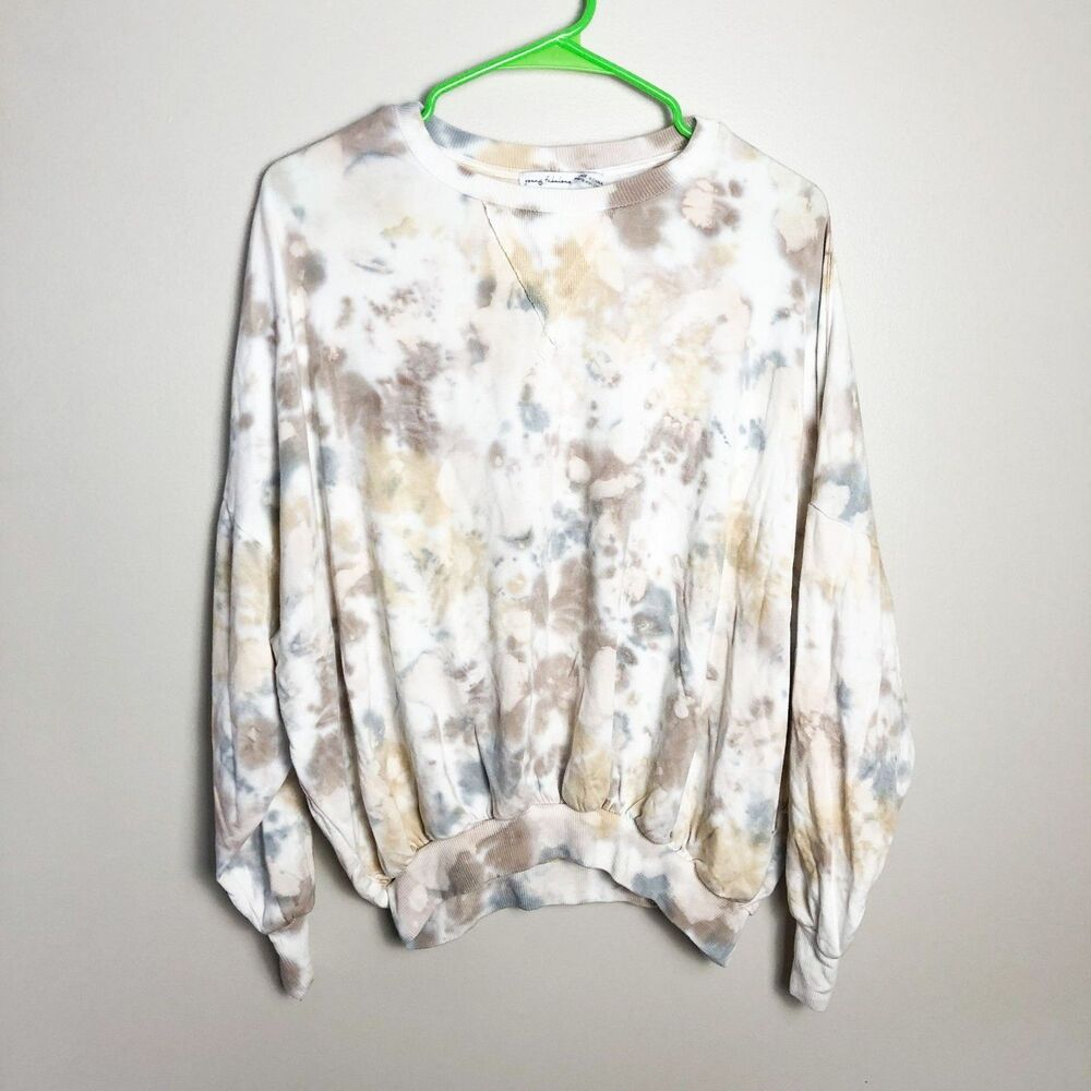 Young Fabulous & Broke Tie Dye Super Soft Pullover Crewneck Sweater XS